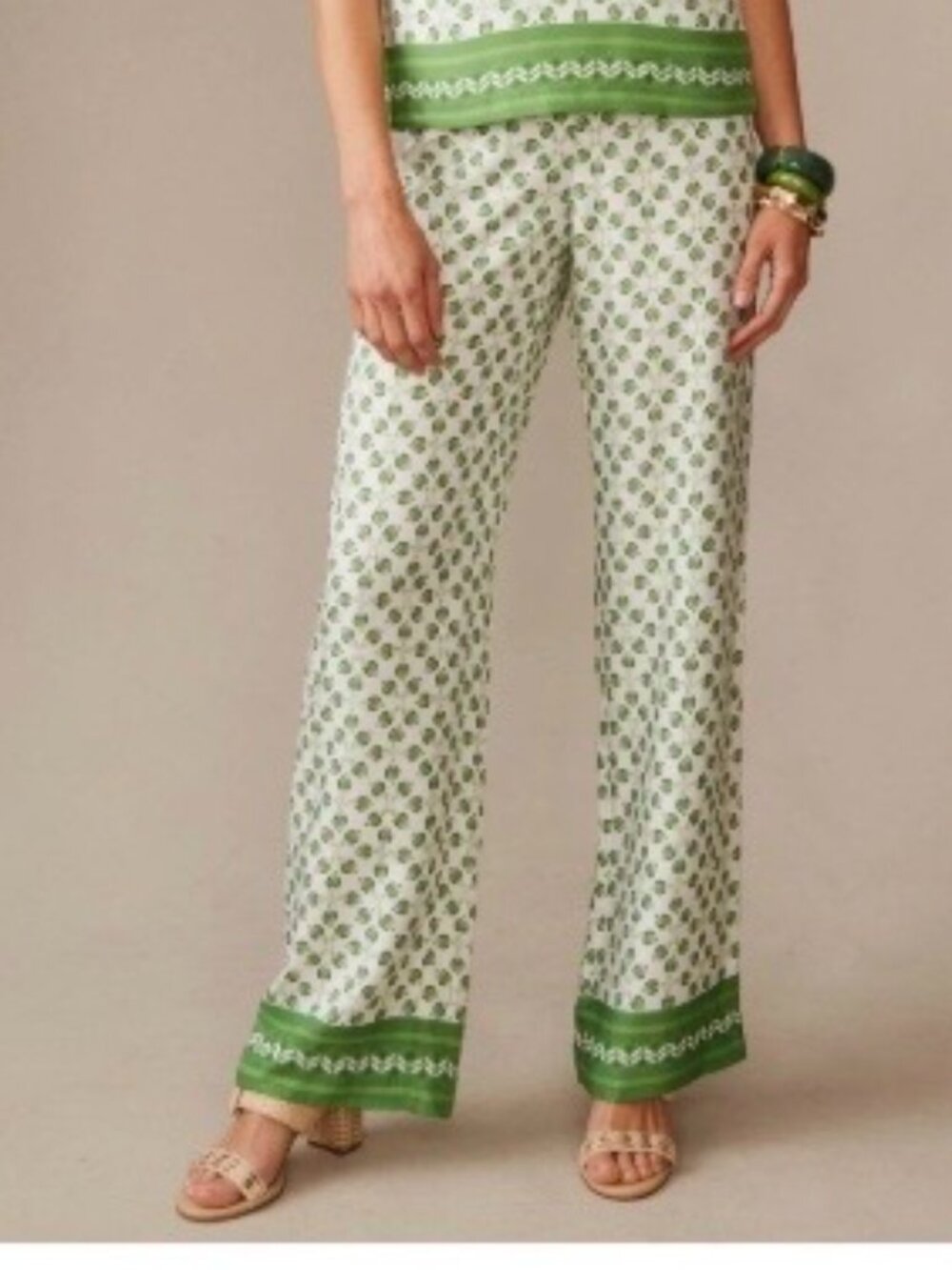 JMcLaughlin Carter Silk Blend Pants in Mythic Geo Border Size 10